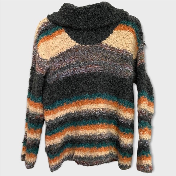 Anthropologie Moth Murray Chunky Striped Jumper mohair blend Sweater - Picture 4 of 7